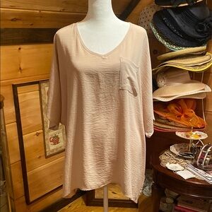 Urban Daizy Blush peach-beige dolman Sleeve Oversized Tunic